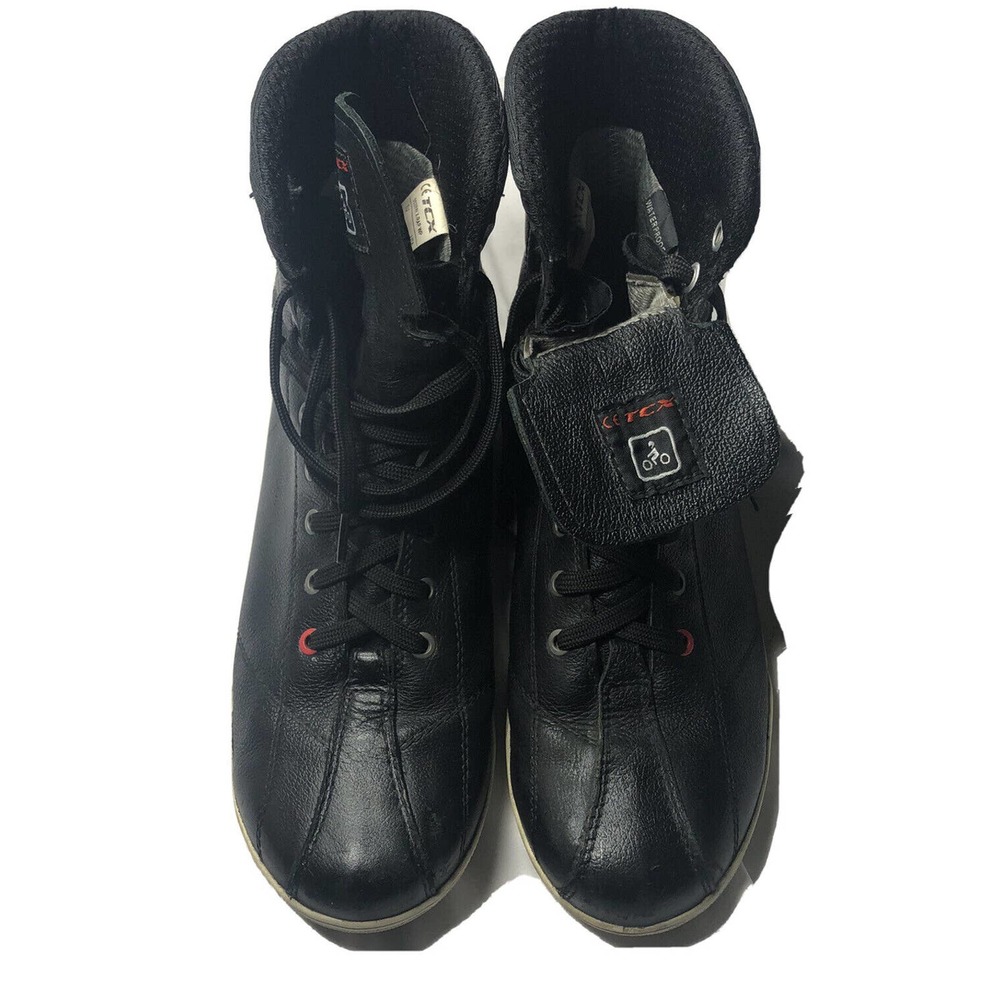 TCX X-RAP WP Black Waterproof Motorcycle Riding Ankle Boots Shoes Size 10 EU 44‎